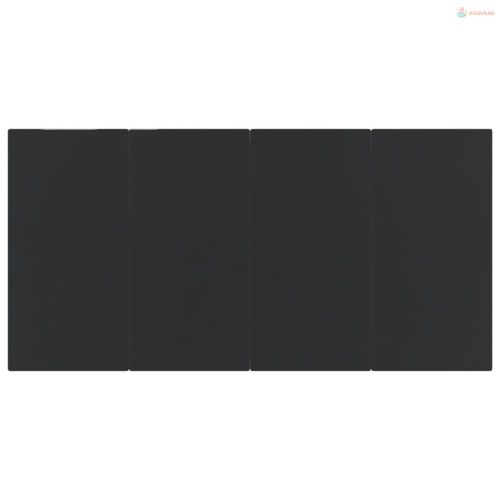 7 részes fekete pamut kötél és acél kerti étkezőgarnitúra