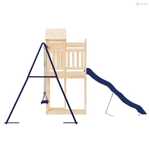 Tömör fenyőfa kültéri játszószett