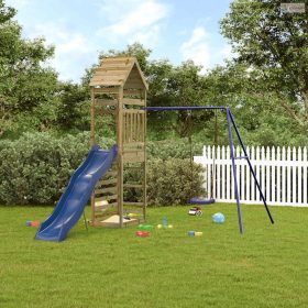 Impregnált fenyőfa kültéri játszószett
