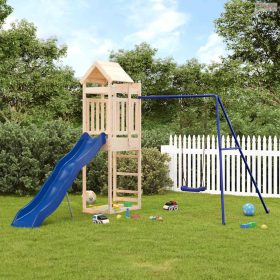 Tömör fenyőfa kültéri játszószett