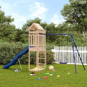 Tömör fenyőfa kültéri játszószett