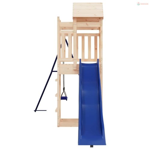 Tömör fenyőfa kültéri játszószett