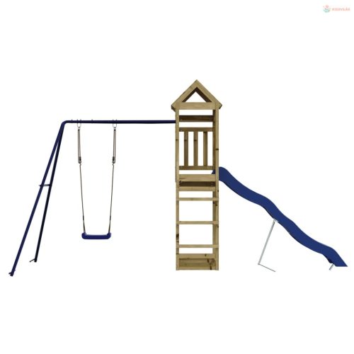 Impregnált fenyőfa kültéri játszószett