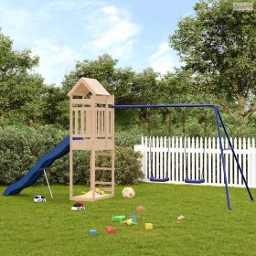 Tömör fenyőfa kültéri játszószett