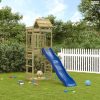 Impregnált fenyőfa kültéri játszószett