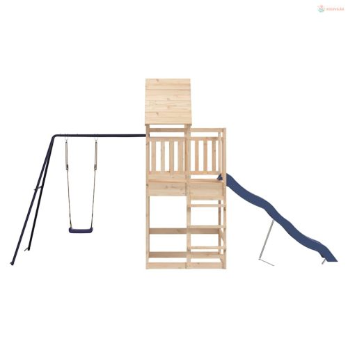 Tömör fenyőfa kültéri játszószett