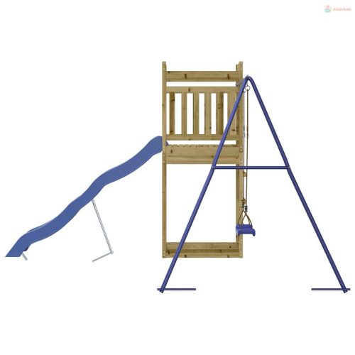 Impregnált fenyőfa kültéri játszószett