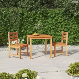 3 részes tömör tíkfa kerti étkezőgarnitúra