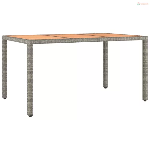 7 részes szürke polyrattan kerti étkezőgarnitúra párnával