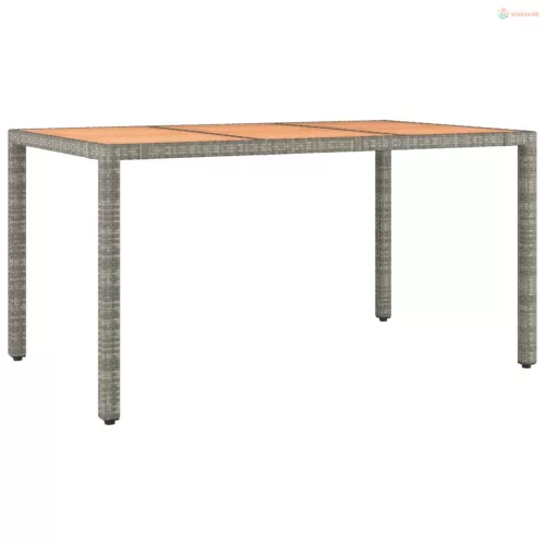 7 részes szürke polyrattan kerti étkezőgarnitúra párnával