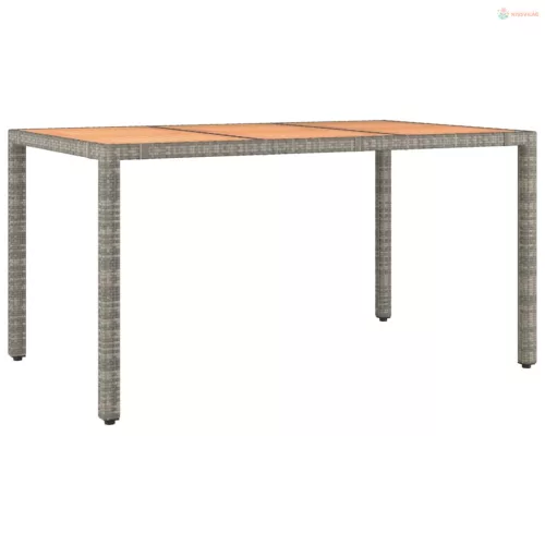 7 részes szürke polyrattan kerti étkezőgarnitúra párnával