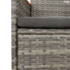 7 részes szürke polyrattan kerti étkezőgarnitúra párnával