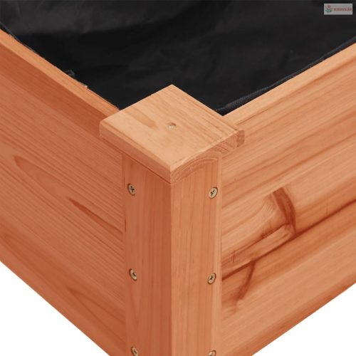 Barna tömör fenyőfa kerekes ültetőláda béléssel 71 x 37 x 80 cm