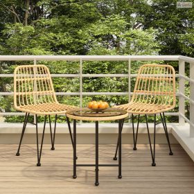 3 részes polirattan kerti étkezőgarnitúra