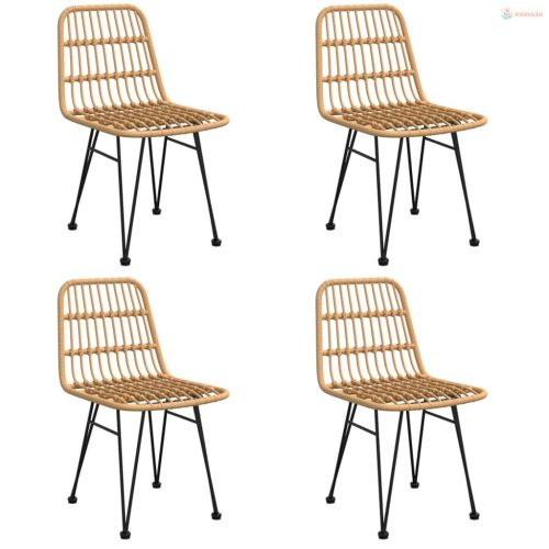 5 részes polyrattan kerti étkezőgarnitúra