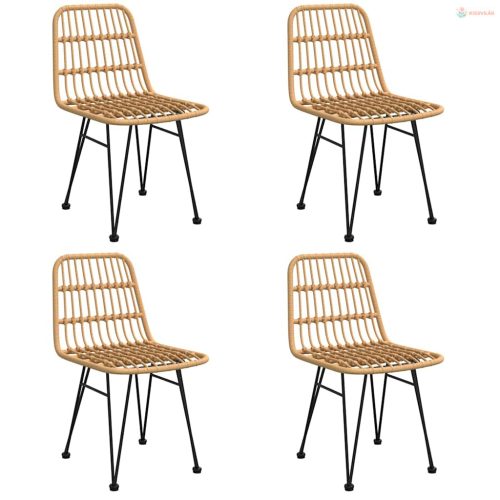 5 részes polyrattan kerti étkezőgarnitúra