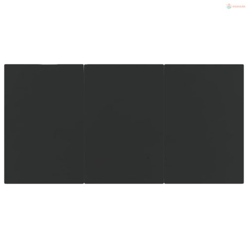 5 részes fekete polyrattan kerti étkezőgarnitúra