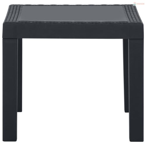 3 részes szürke műanyag kerti ülőgarnitúra párnákkal