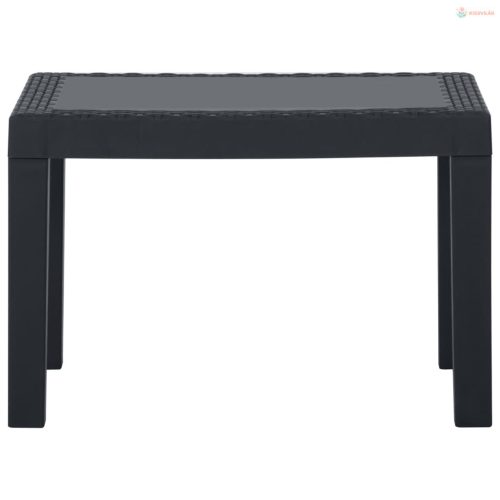 3 részes szürke műanyag kerti ülőgarnitúra párnákkal