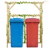 Impregnált fenyőfa kerti pergola 2 szemeteskukához