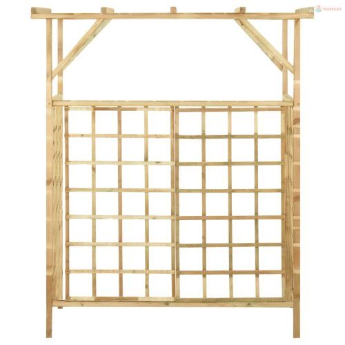 Impregnált fenyőfa kerti pergola 2 szemeteskukához