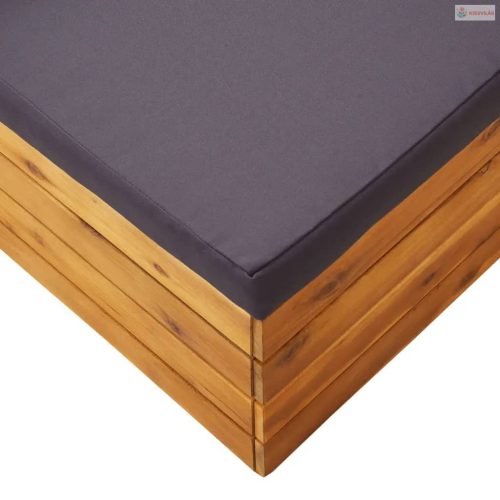 2 részes tömör akácfa kerti ülőgarnitúra párnákkal