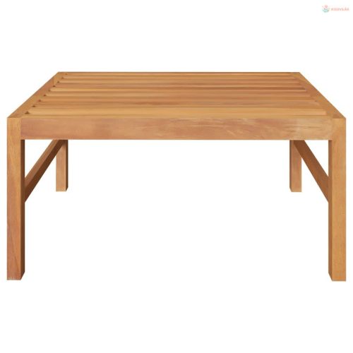 2 részes tíkfa kerti bútorszett sötétszürke párnákkal