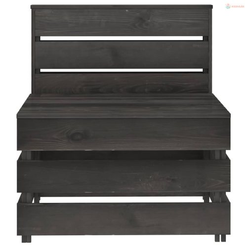 Szürke impregnált fenyőfa kerti középső raklapkanapé