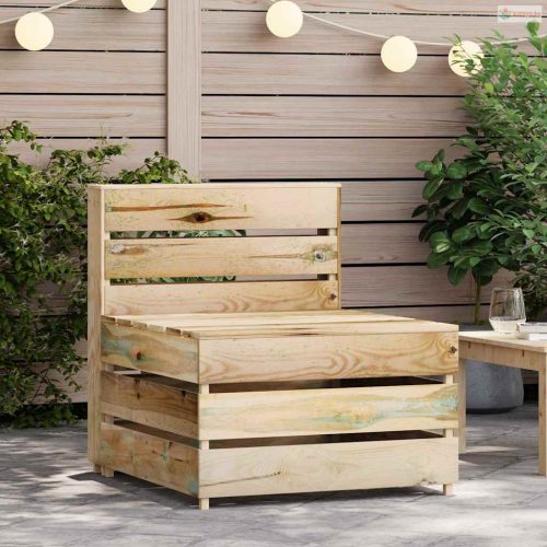 Impregnált fenyőfa kerti középső raklapkanapé