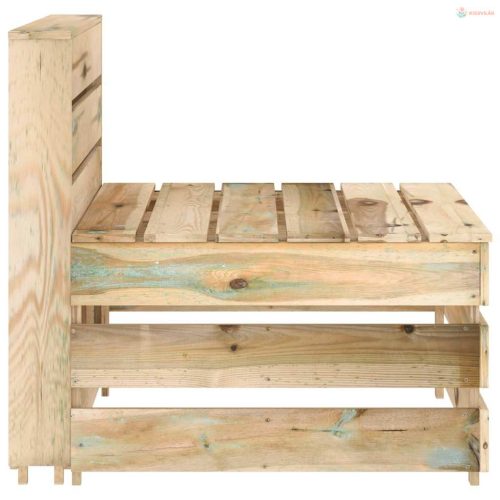 Impregnált fenyőfa kerti középső raklapkanapé