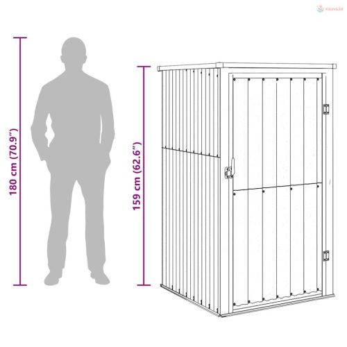 Zöld horganyzott acél kerti szerszámtároló 88 x 89 x 161 cm