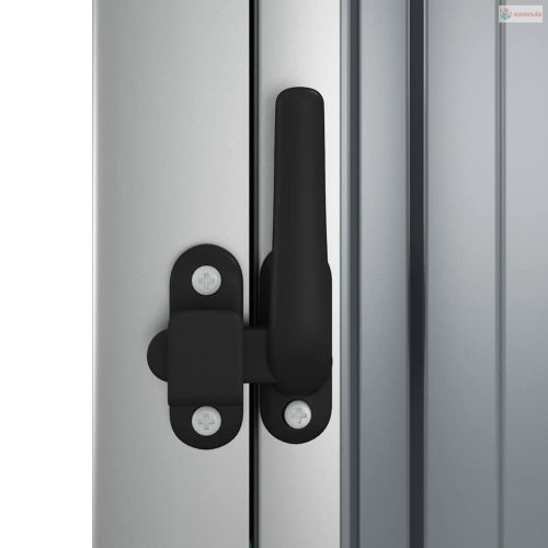 Szürke horganyzott acél kerti szerszámtároló 88 x 89 x 161 cm