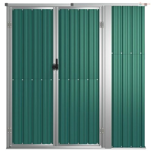 Zöld horganyzott acél kerti szerszámtároló 161 x 89 x 161 cm