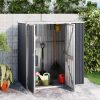 Antracit horganyzott acél kerti szerszámtároló 161x89x161 cm