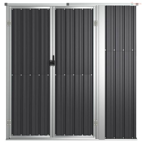 Antracit horganyzott acél kerti szerszámtároló 161x89x161 cm