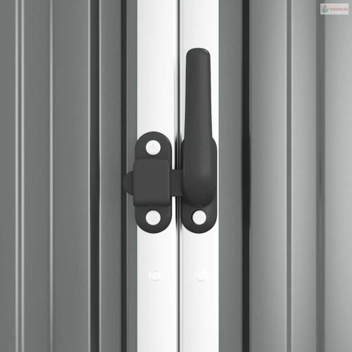 Szürke horganyzott acél kerti szerszámtároló 225 x 89 x 161 cm