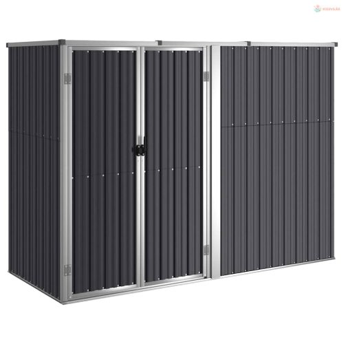 Antracit horganyzott acél kerti szerszámtároló 225x89x161 cm