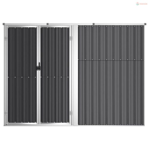 Antracit horganyzott acél kerti szerszámtároló 225x89x161 cm