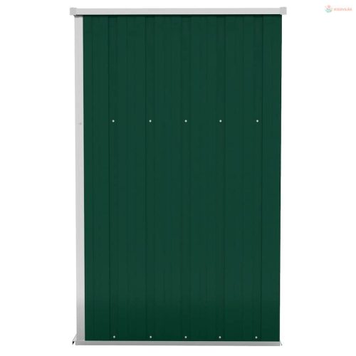 Zöld acél falhoz erősíthető kerti fészer 118 x 100 x 178 cm