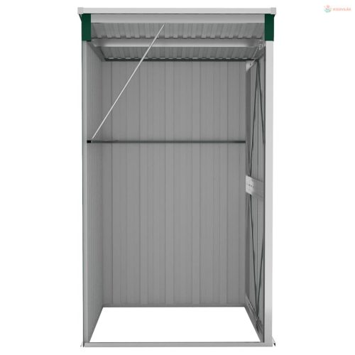 Zöld acél falhoz erősíthető kerti fészer 118 x 100 x 178 cm