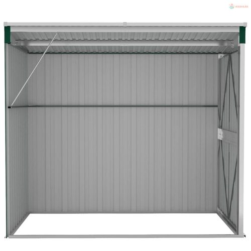 Zöld acél falhoz erősíthető kerti fészer 118 x 194 x 178 cm