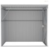 Szürke acél falhoz erősíthető kerti fészer 118 x 194 x 178 cm