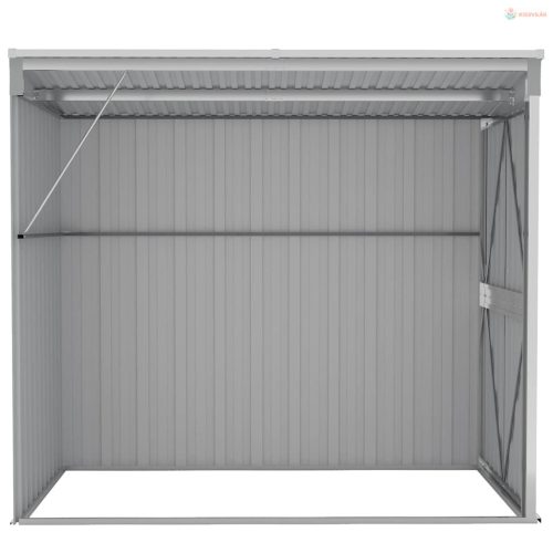 Szürke acél falhoz erősíthető kerti fészer 118 x 194 x 178 cm