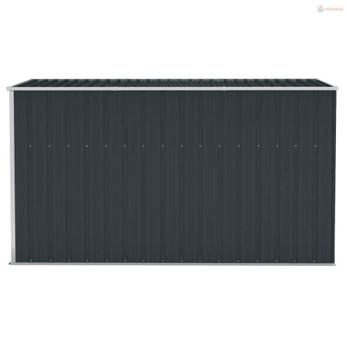 Antracitszürke acél falhoz erősíthető fészer 118 x 288 x 178 cm