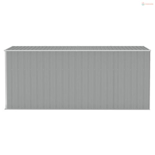 Szürke acél falhoz erősíthető kerti fészer 118 x 382 x 178 cm