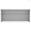 Szürke acél falhoz erősíthető kerti fészer 118 x 382 x 178 cm