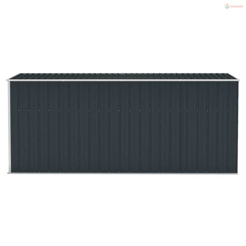 Antracitszürke acél falhoz erősíthető fészer 118 x 382 x 178 cm