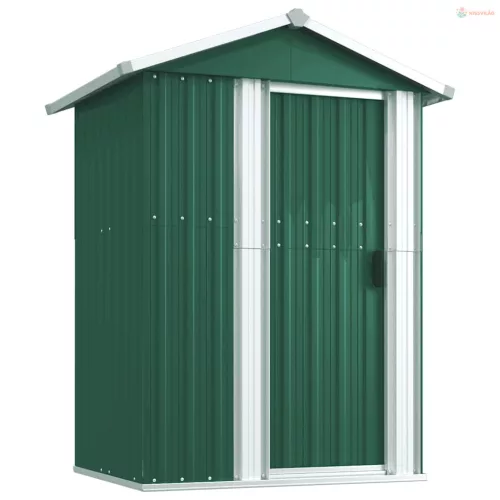 Zöld horganyzott acél kerti fészer 126x97,5x177 cm
