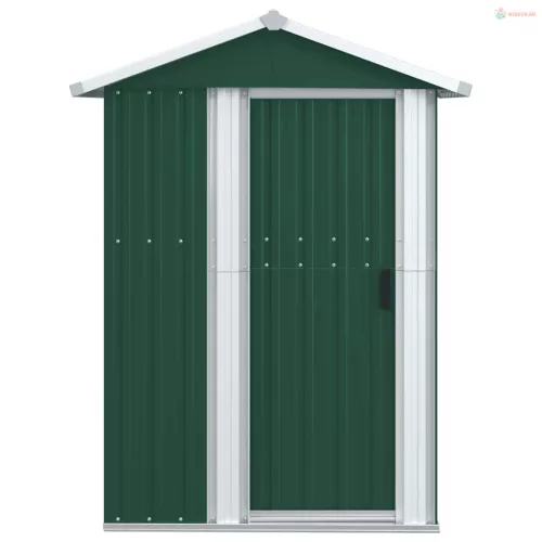 Zöld horganyzott acél kerti fészer 126x97,5x177 cm