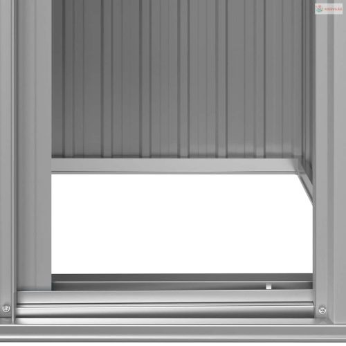 Szürke horganyzott acél kerti fészer 126x97,5x177 cm